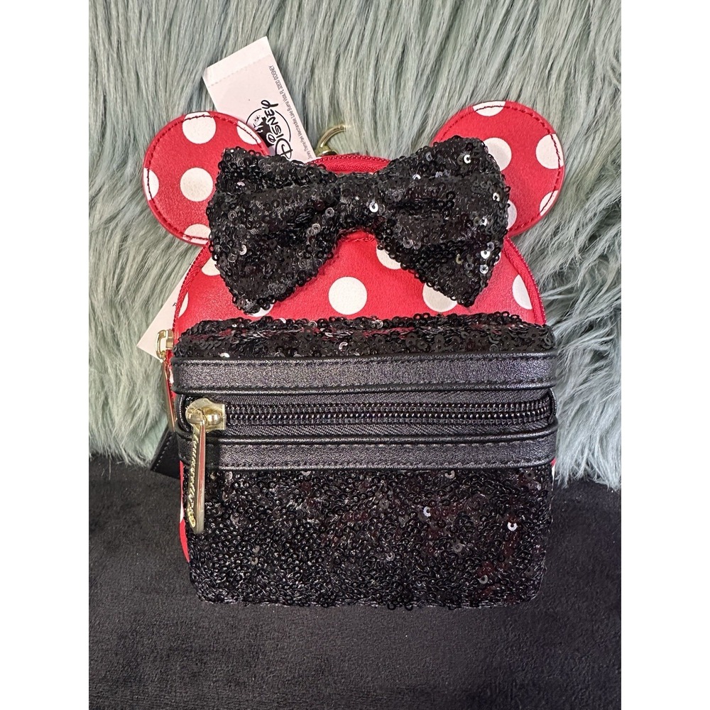 NWT Loungefly Disney Parks Minnie Mouse Sequins Wristlet Belt Bag Pop Culture